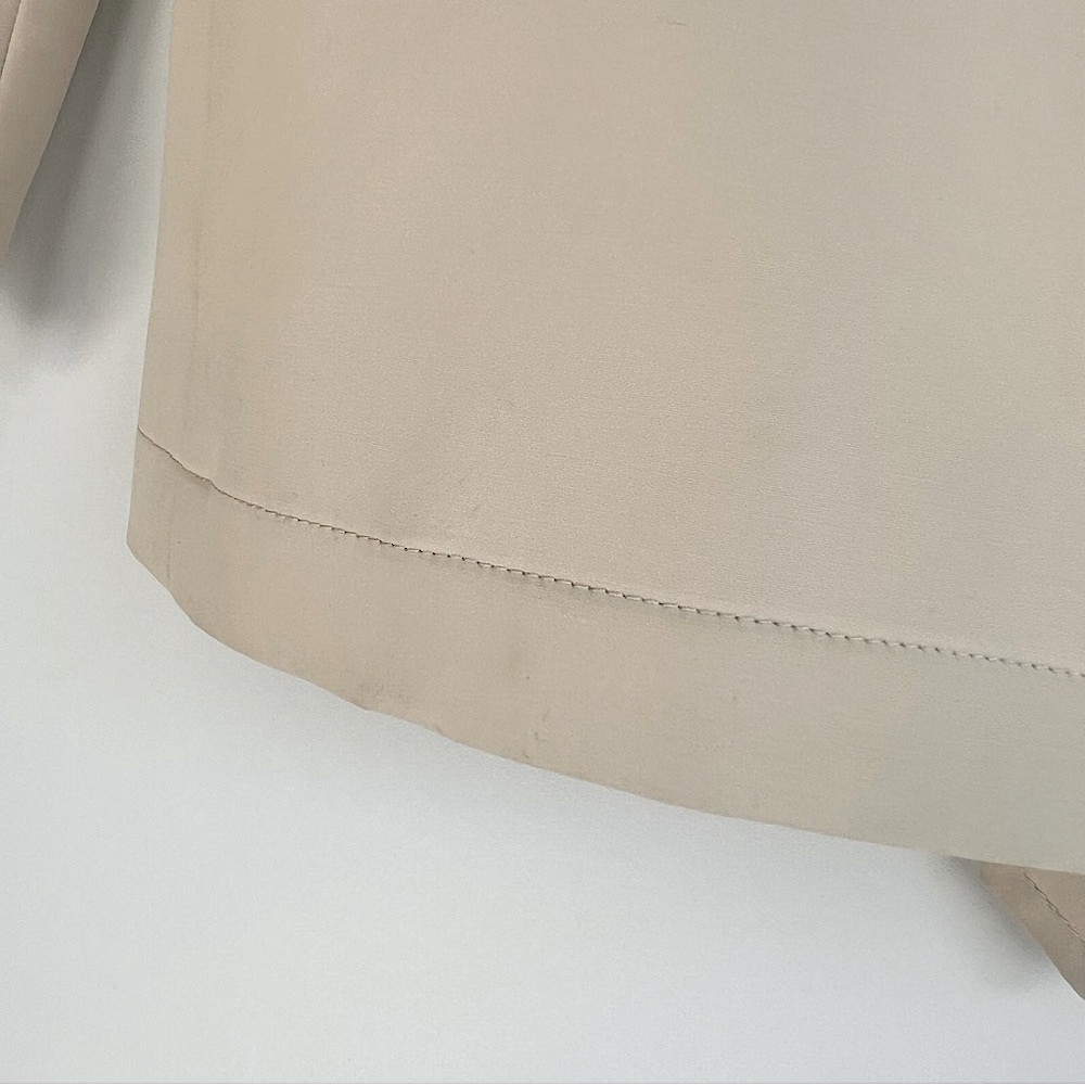 Brooks Brothers Classic Cream Neutral Beige Belted Trench Jacket Size 2 - Used - Picture 13 of 15